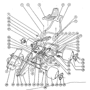 Replacement Parts Diagram and Parts List for 480  Power Wheels Ride-On Cars